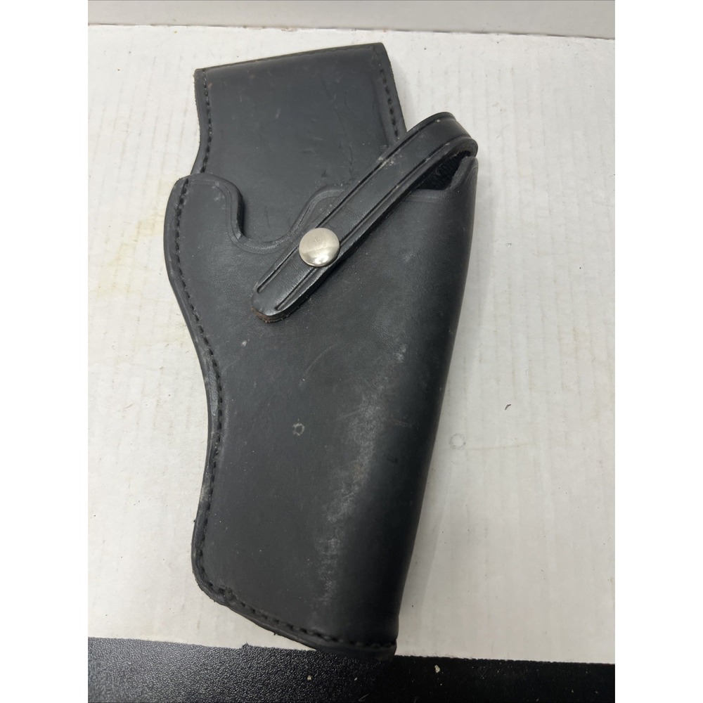 Vintage B07-44Y Black Leather Revolver Holster 1095-00-480-6807